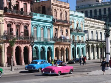 cuban streets with old cars