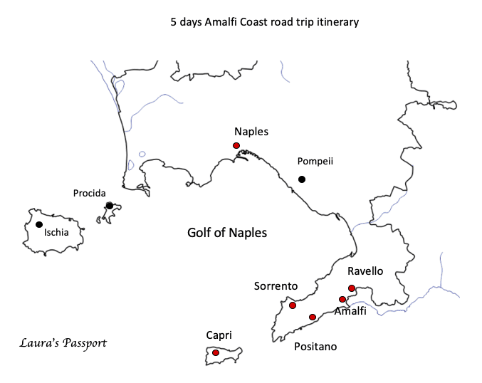 amalfi coast itinerary