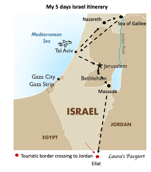 israel itinerary map
