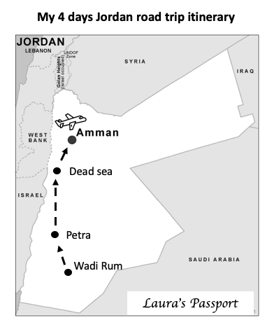 jordan itinerary map