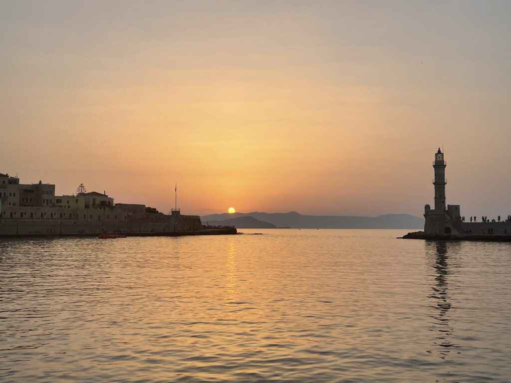 sunset in Chania