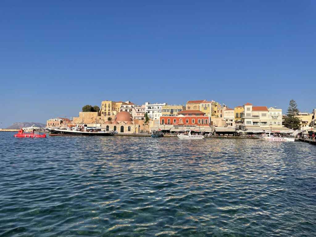 view on the port of Chania