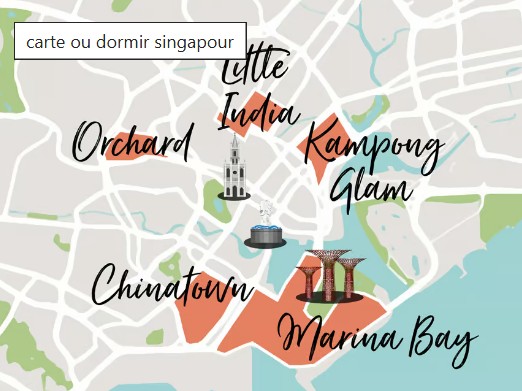 carte des quartier de singapour