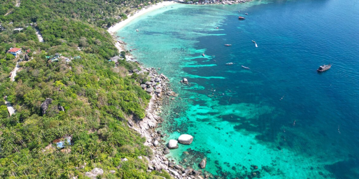 île de koh tao vue drone