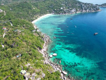 île de koh tao vue drone