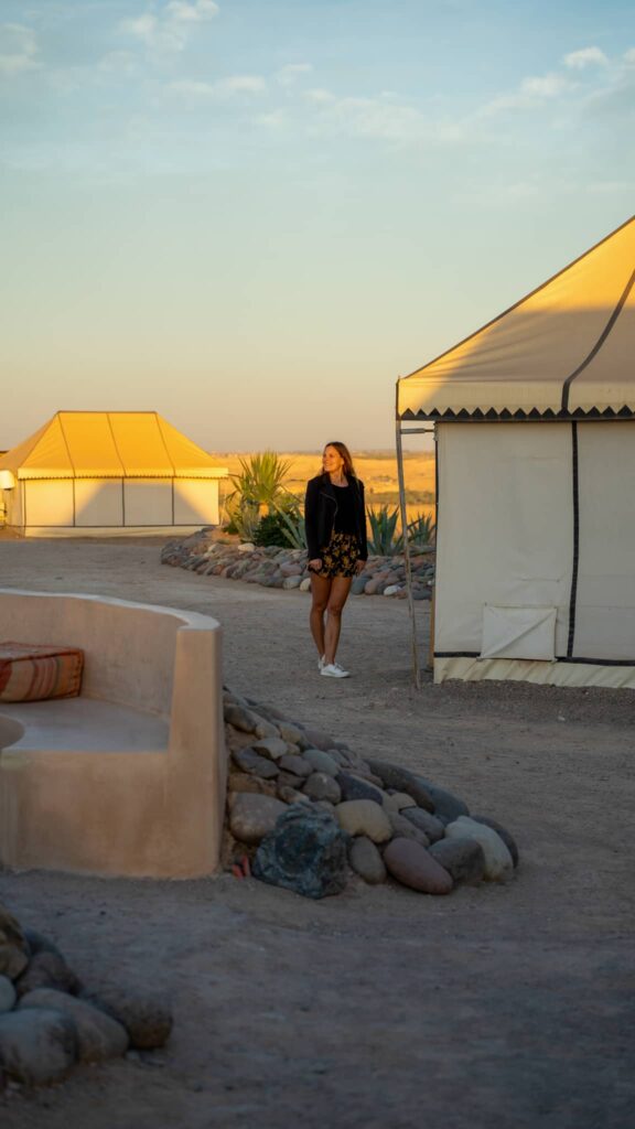 glamping dans le desert d'agafay au maroc