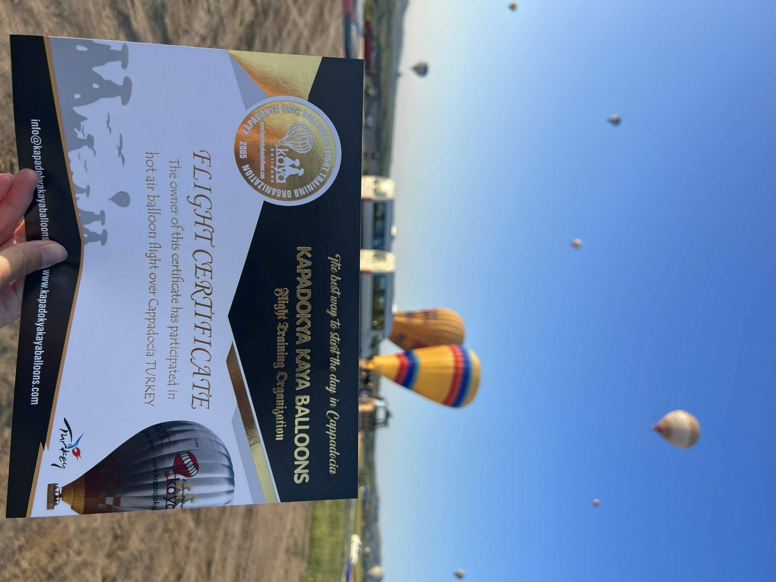 certificat de vol en montgolfiere