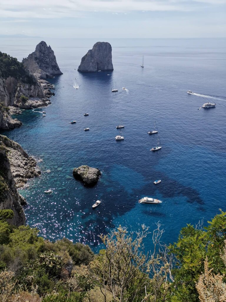 visiter capri en 1 jour : vue depuis le jardin d'auguste