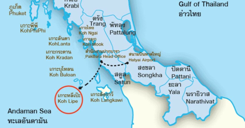 carte de koh lipe : comment se rendre