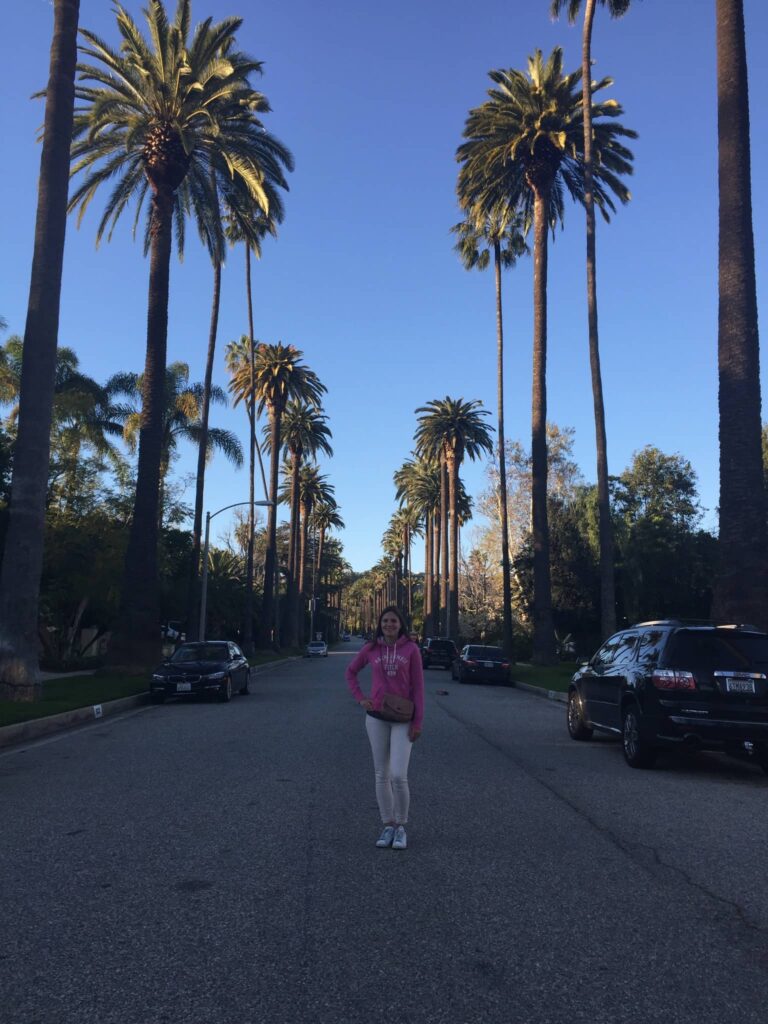 mon immersion linguistique au etats unis : moi qui pose a beverly hills