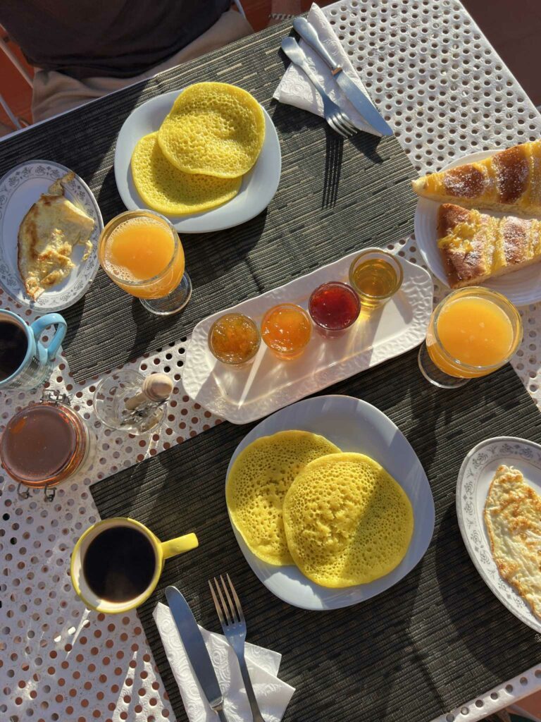 petit déjeuner marocain à Marrakech