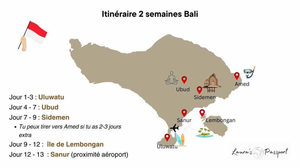 itinéraire 2 semaines bali