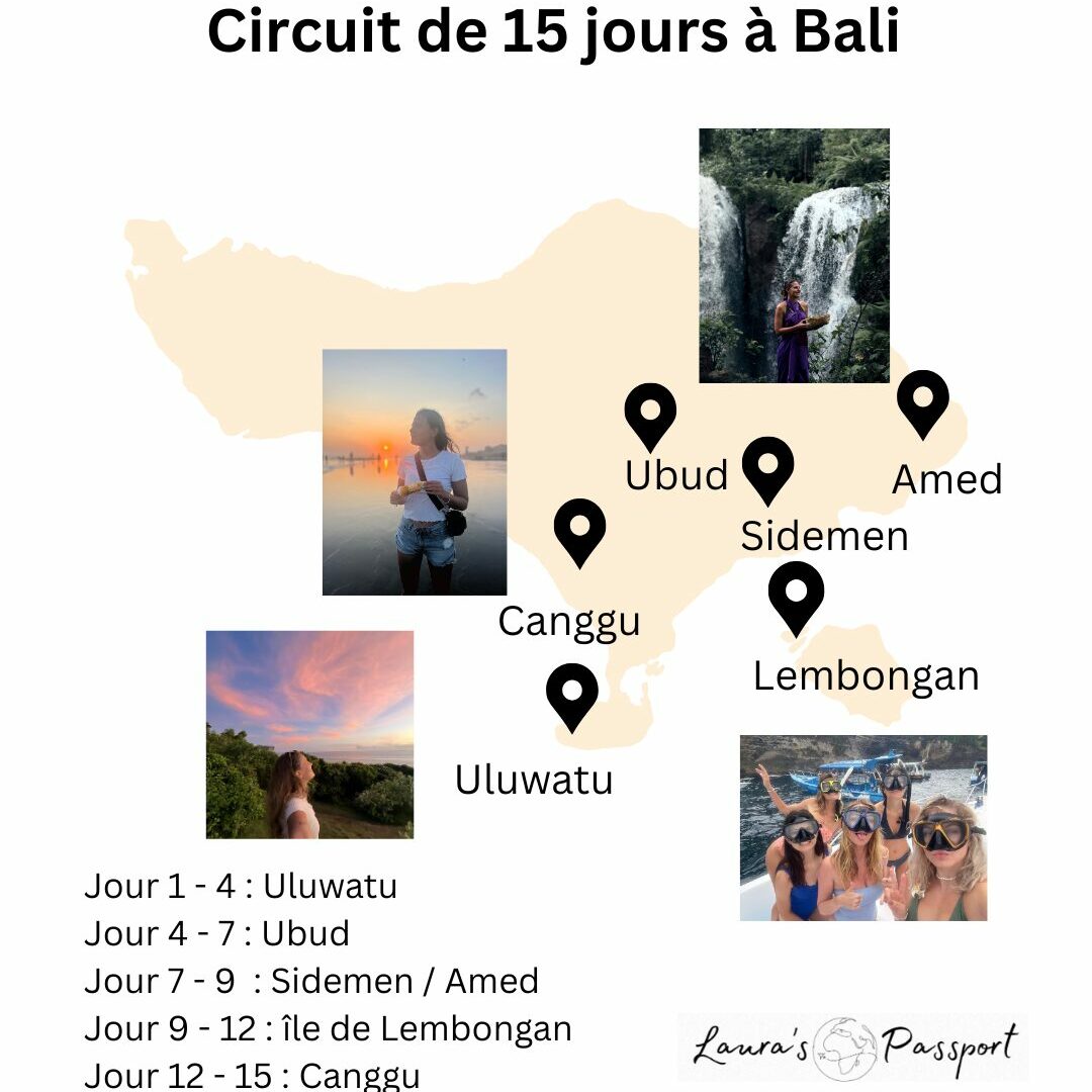 itinéraire bali 15 jours