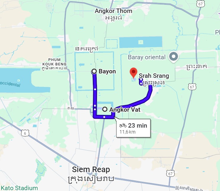 map de ma visite a angkor en 1 journée