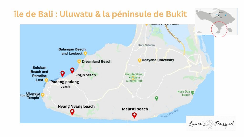 que faire à uluwatu carte